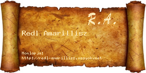 Redl Amarillisz névjegykártya